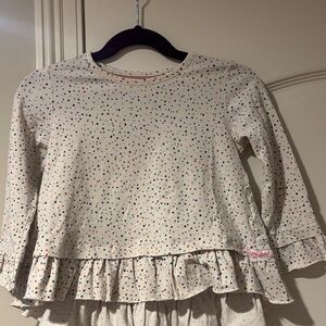 Ruffle Butts Multicolor Polka Dot Long Sleeve Top